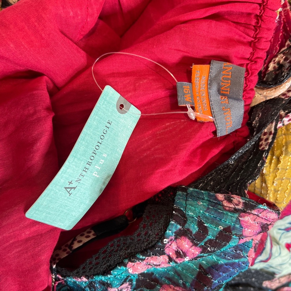 Anthropologie x Bhanuni by Jyoti Tiered Mixed Print Embellished Maxi Dress - Picture 9 of 11